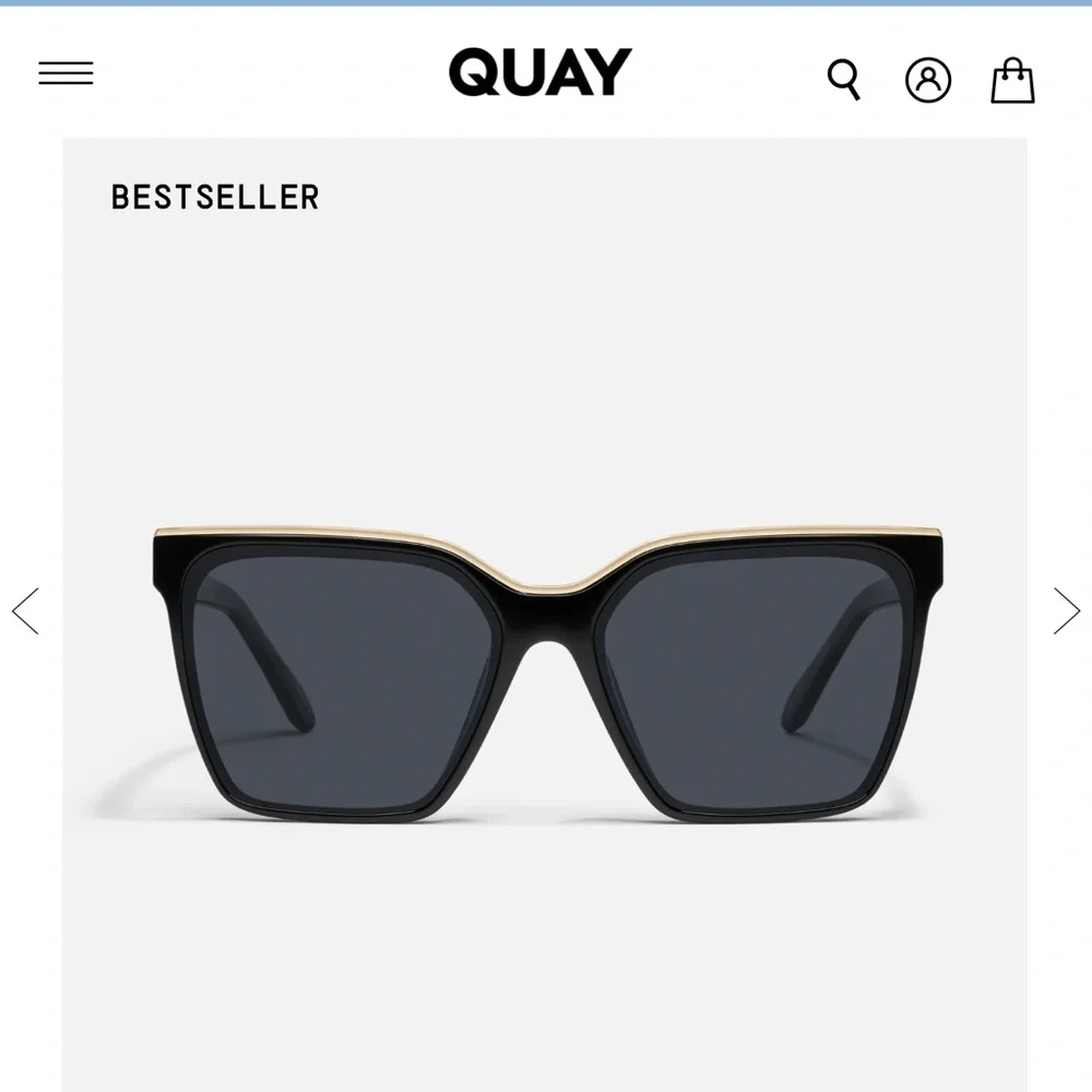 Best selling Quay Black/Gold Polarized sunglasses